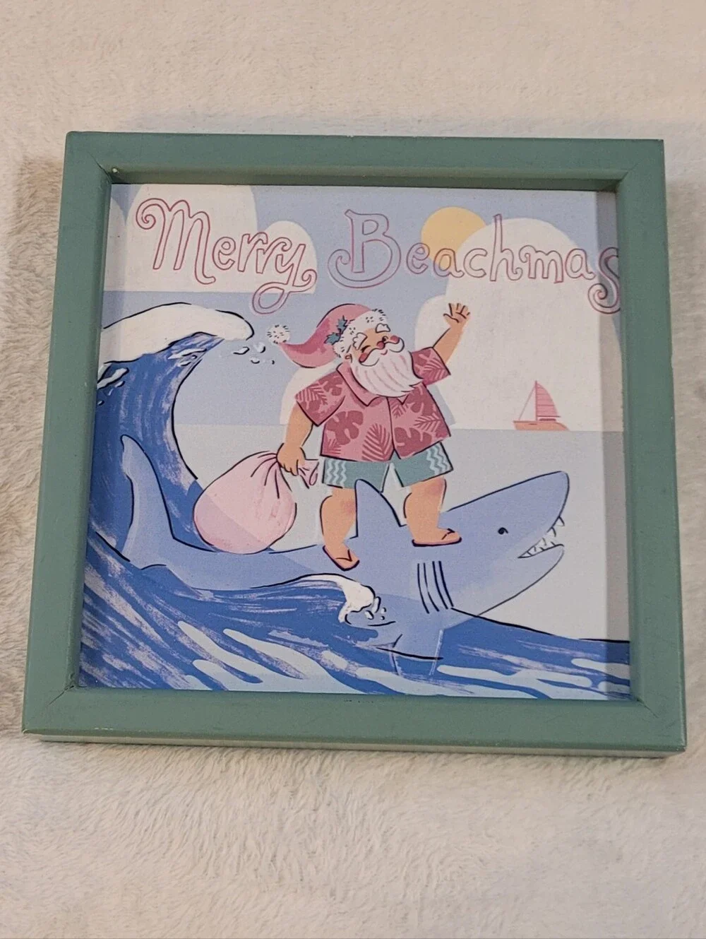St Nicholas Square Merry Beachmas Sign